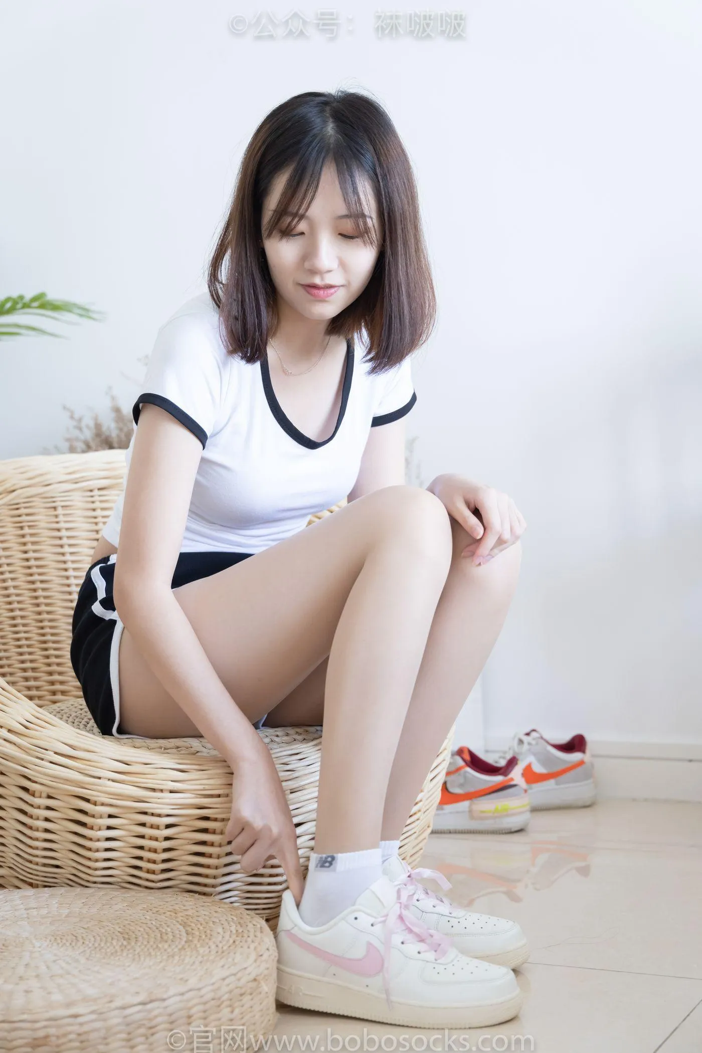 [BoBoSocks袜啵啵]NO.026 小甜豆-体操服、空军一号、白棉袜、肉丝 [149P]插图8
